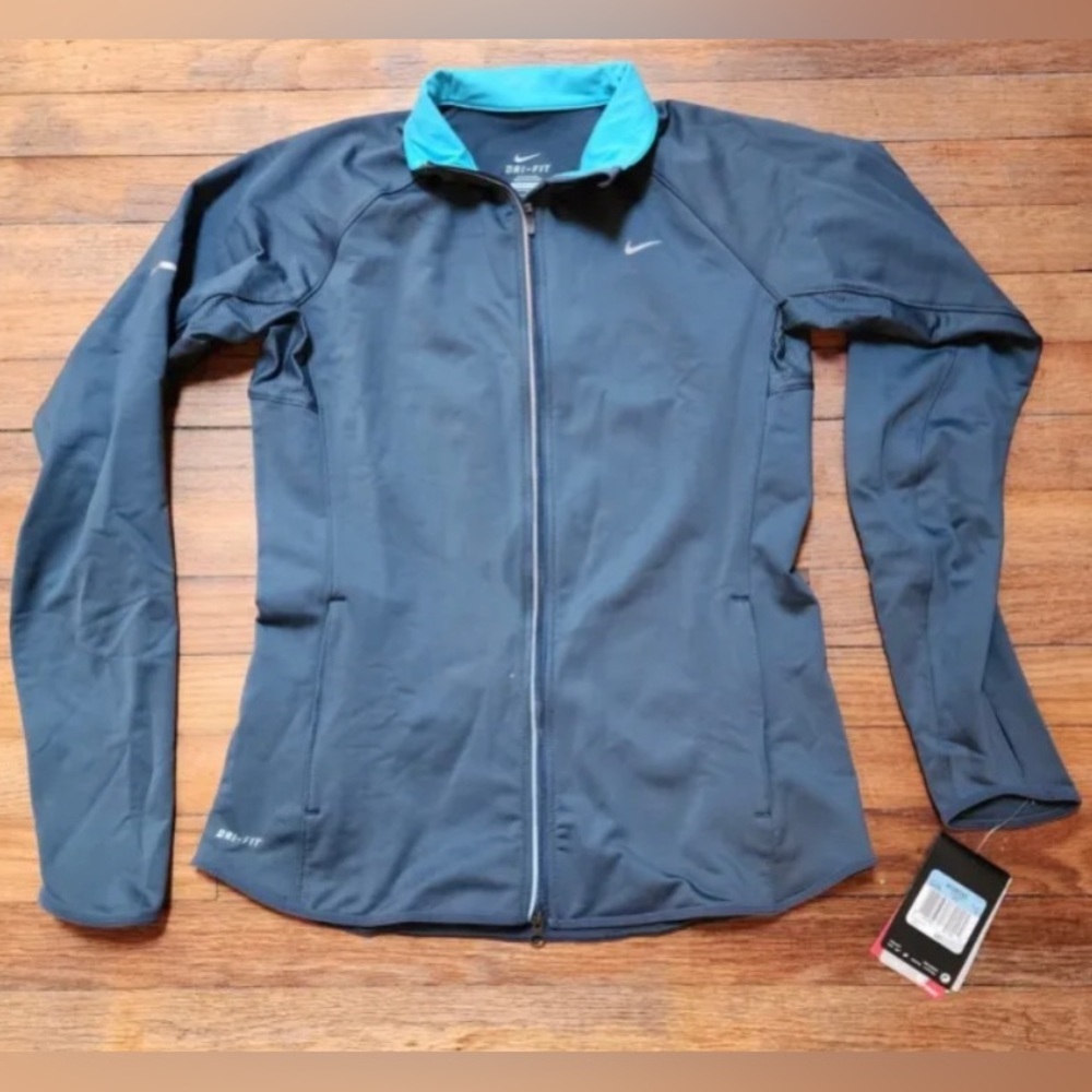 $85 Nike Womens Element Thermal Jacket Running Full Zip 520359-479 Sz: M - Picture 1 of 6